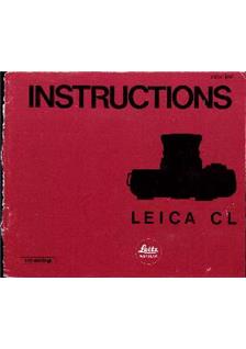 Leica CL manual. Camera Instructions.